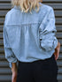 'Jovie' Cropped Denim Roll Up T-Shirt - Celes Fashion